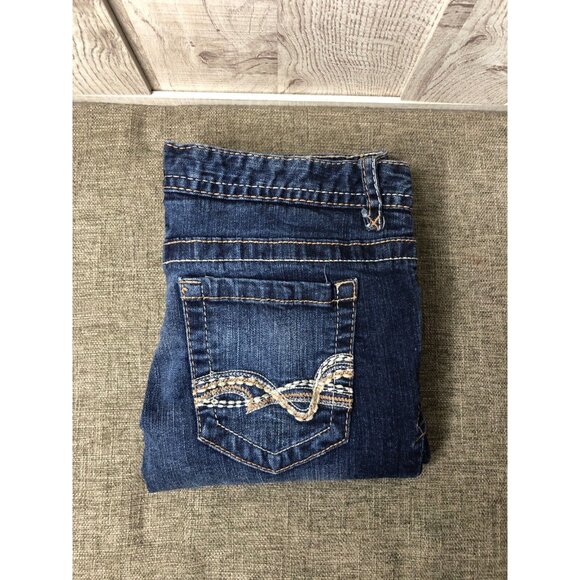 Womens Ju Rue 21 Low Rise Skinny Denim Blue Jeans Size 1/2 - Picture 1 of 6